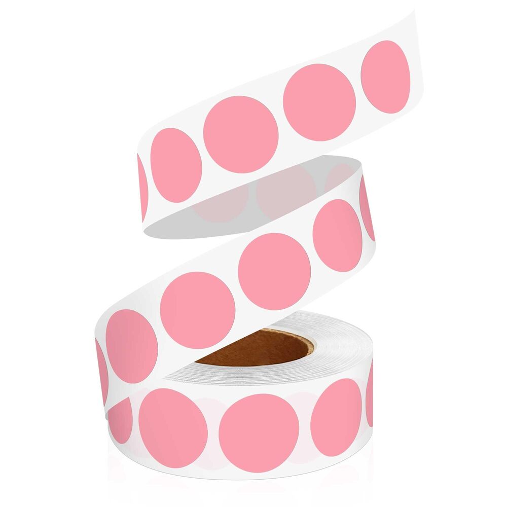 8871 0.75 Inch Multi - Purpose Removable Labels,1000 PCS 3/4" Pink Dots